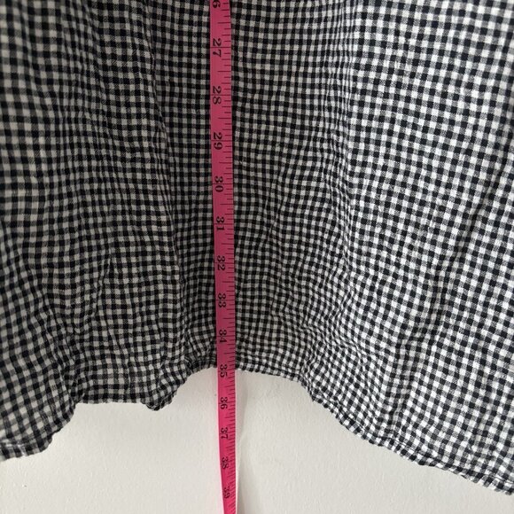 Eileen Fisher Organic Linen Gingham Skirt/top Set Women’s 1X cottage Ethical - Picture 5 of 16